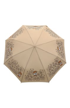 Женский складной зонт MOSCHINO бежевого цвета, арт. 8422-0PENCL0SED | Фото 1 (Материал: Текстиль, Синтетический материал, Металл)