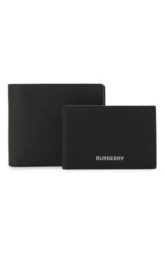 Мужской комплект из портмоне и футляра для кредитных карт BURBERRY темно-серого цвета, арт. 8014527 | Фото 4 (Материал: Текстиль, Пластик)