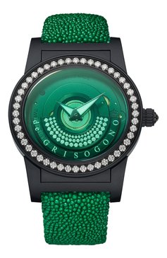 Женские часы black green DE GRISOGONO бесцветного цвета, арт. TONDO BY NIGHT S15 GV | Фото 1 (Механизм: Автомат; Региональные ограничения белый список (Axapta Mercury): Не проставлено; Нос: Не проставлено)