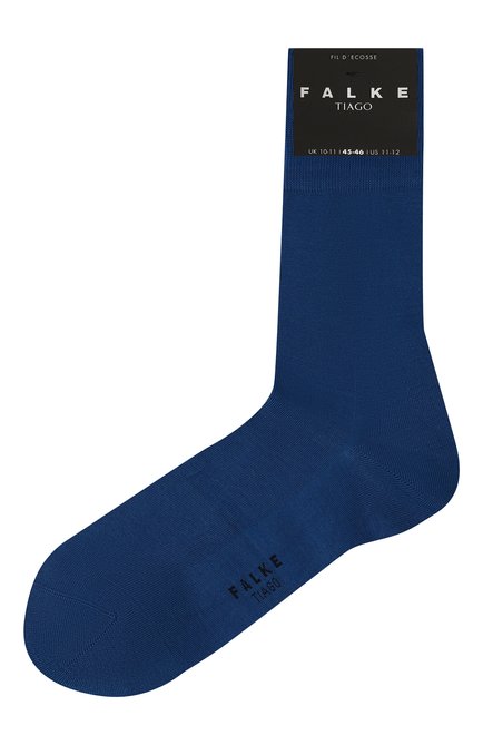 Мужские хлопковые носки FALKE синего цвета, арт. 14792. | Фото 1 (Материал сплава: Проставлено; Материал внешний: Хлопок; Нос: Не проставлено)