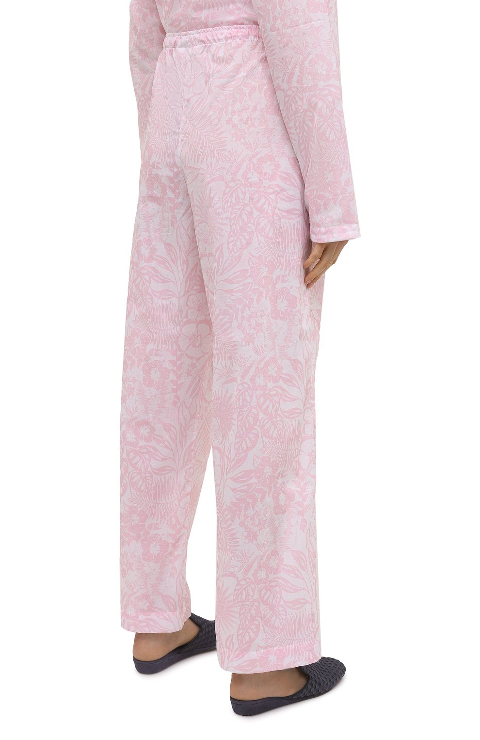 Женская хлопковая пижама DEREK ROSE светло-розового цвета, арт. 2029-LEDB042 | Фото 5 (Рукава: Длинные; Длина Ж (юбки, платья, шорты): Мини; Длина (брюки, джинсы): Стандартные; Длина (для топов): Стандартные; Материал внешний: Хлопок)