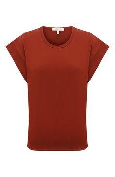 Женская хлопковая футболка RAG&BONE  цвета, арт. WCC21PT025PP25 | Фото 1 (Принт: Без принта; Рукава: Короткие; Длина (для топов): Стандартные; Материал внешний: Хлопок; Женское Кросс-КТ: Футболка-одежда; Стили: Кэжуэл)