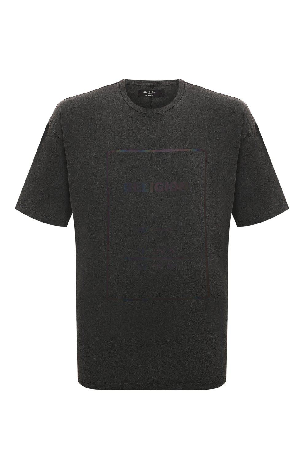 Хлопковая футболка Religion 12TIDN99, цвет серый, размер 54