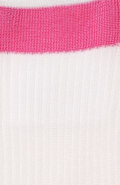 Женские шелковые носки с контрастной отделкой VALENTINO розового цвета, арт. PB3KI01D/3TD | Фото 2 (Материал внешний: Шелк, Синтетический материал)