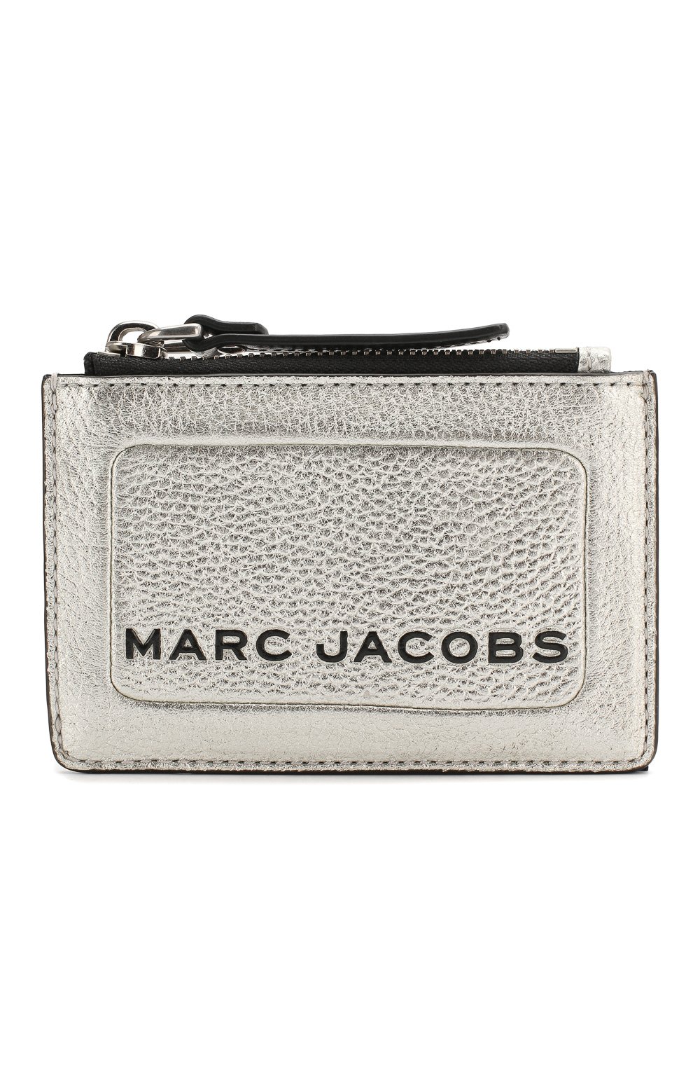 Женский кожаный футляр для кредитных карт MARC JACOBS (THE) серебряного цвета, арт. M0016188 | Фото 1 (Материал: Натуральная кожа)