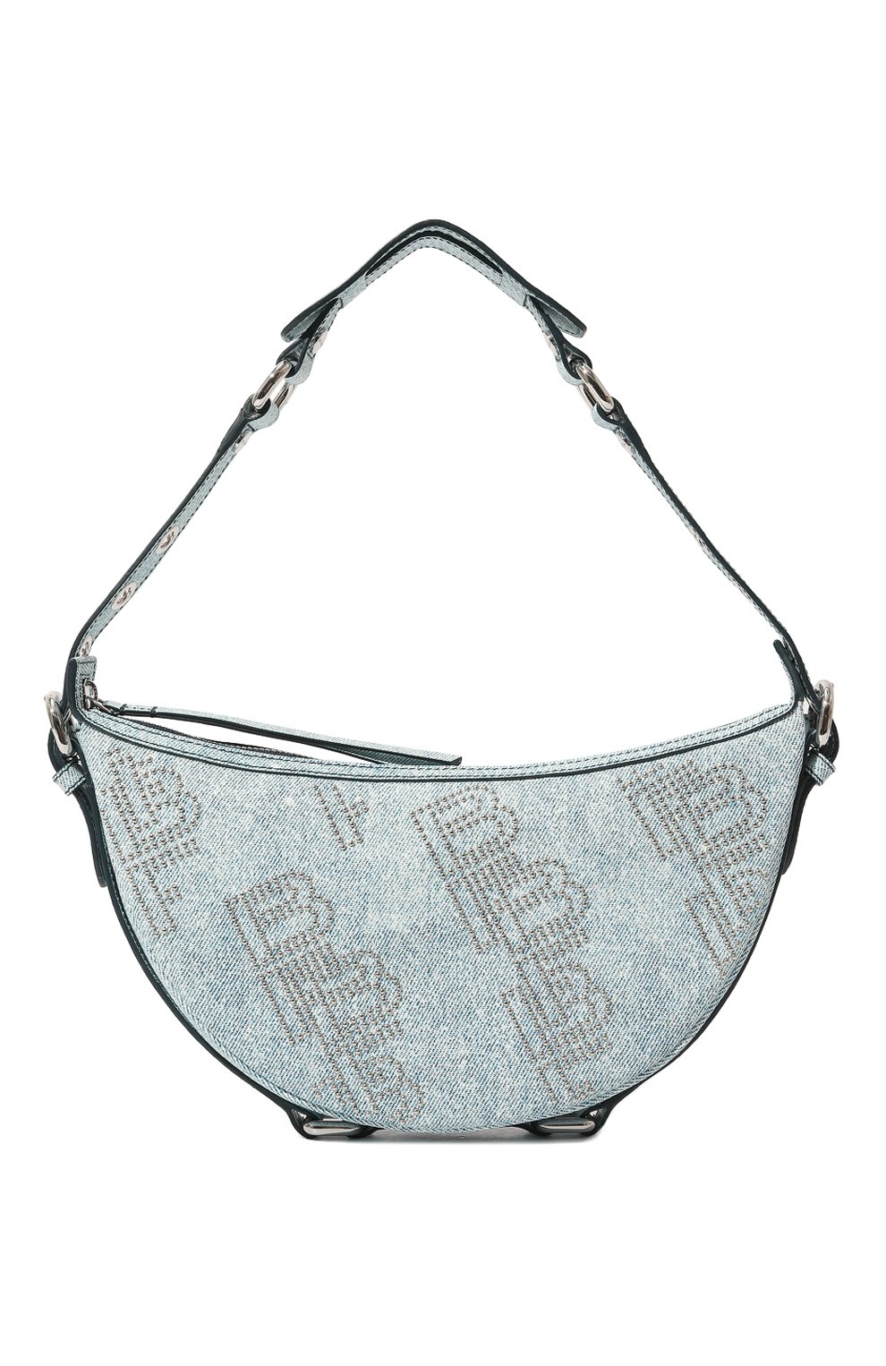 Женская сумка gilb BY FAR голубого цвета, арт. 23CRGIBSDNMSTDMED | Фото 1 (Сумки-технические: Сумки top-handle; Размер: medium; Материал: Натуральная кожа)