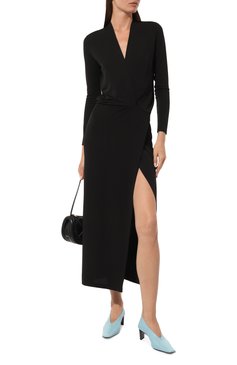 Женское платье SASHAVERSE черного цвета, арт. D099/MSO001/black/W24 | Фото 2 (Рукава: Длинные; Случай: Вечерний; Материал внешний: Синтетический материал; Материал сплава: П�роставлено; Длина Ж (юбки, платья, шорты): Макси; Драгоценные камни: Проставлено; Стили: Минимализм; Женское Кросс-КТ: Платье-одежда)