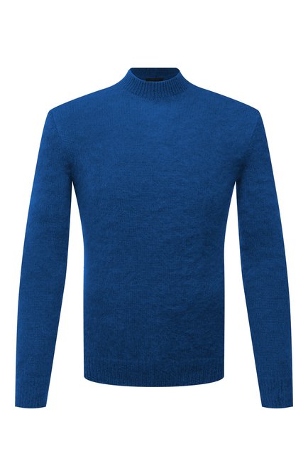 Мужской шерстяной свитер GIORGIO ARMANI синего цвета по цене 83900 руб., арт. 6KSM46/SM44Z | Фото 1