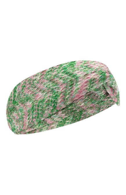 Женская повязка на голову MISSONI зеленого цвета, арт. MDS00097/BR00DY | Фото 1 (Материал: Текстиль, Вискоза)