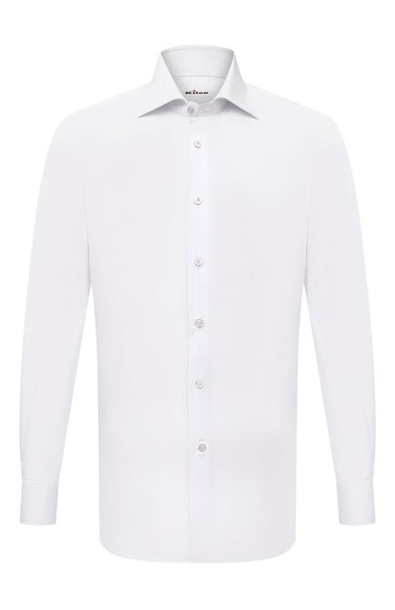 Мужская хлопковая сорочка KITON белого цвета по цене 88400 руб., арт. UCIH0808801 | Фото 1