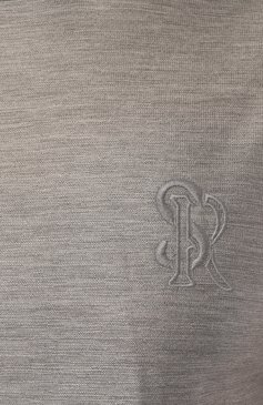 Мужская шелковая футболка STEFANO RICCI серого цвета, арт. MNH3102170/K0002N | Фото 5 (Материал внешний: Шелк; Принт: Без принта; Рукава: Короткие; Длина (для топов): Стандартные; Стили: Кэжуэл)