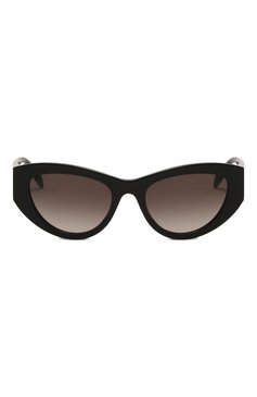 Женские солнцезащитные очки ALEXANDER MCQUEEN черного цвета, арт. AM0377S 001 | Фото 3 (Региональные ограничения белый список (Axapta Mercury): Не проставлено; Нос: Не проставлено; Материал: Пластик; Тип очков: С/з; Оптика Гендер: оптика-женское; Очки форма: Cat-eye)
