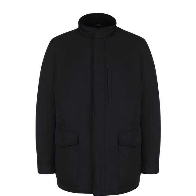 фото Утепленная куртка на молнии с воротником-стойкой brioni