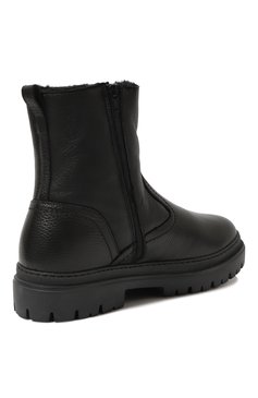 Мужские кожаные сапоги ALDO BRUE черного цвета, арт. AB5571 | Фото 5 (Материал утеплителя: Натуральный мех; Материал сплава: Проставлено; Подошва: Массивная; Драгоценные камни: Проставлено; Мужское Кросс-КТ: Сапоги-обувь)