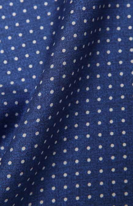 Мужской шелковый платок KITON синего цвета, арт. UP0CHCX07T03 | Фото 2 (Материал: Текстиль, Шелк; Региональные ограничения белый список (Axapta Mercury): RU)