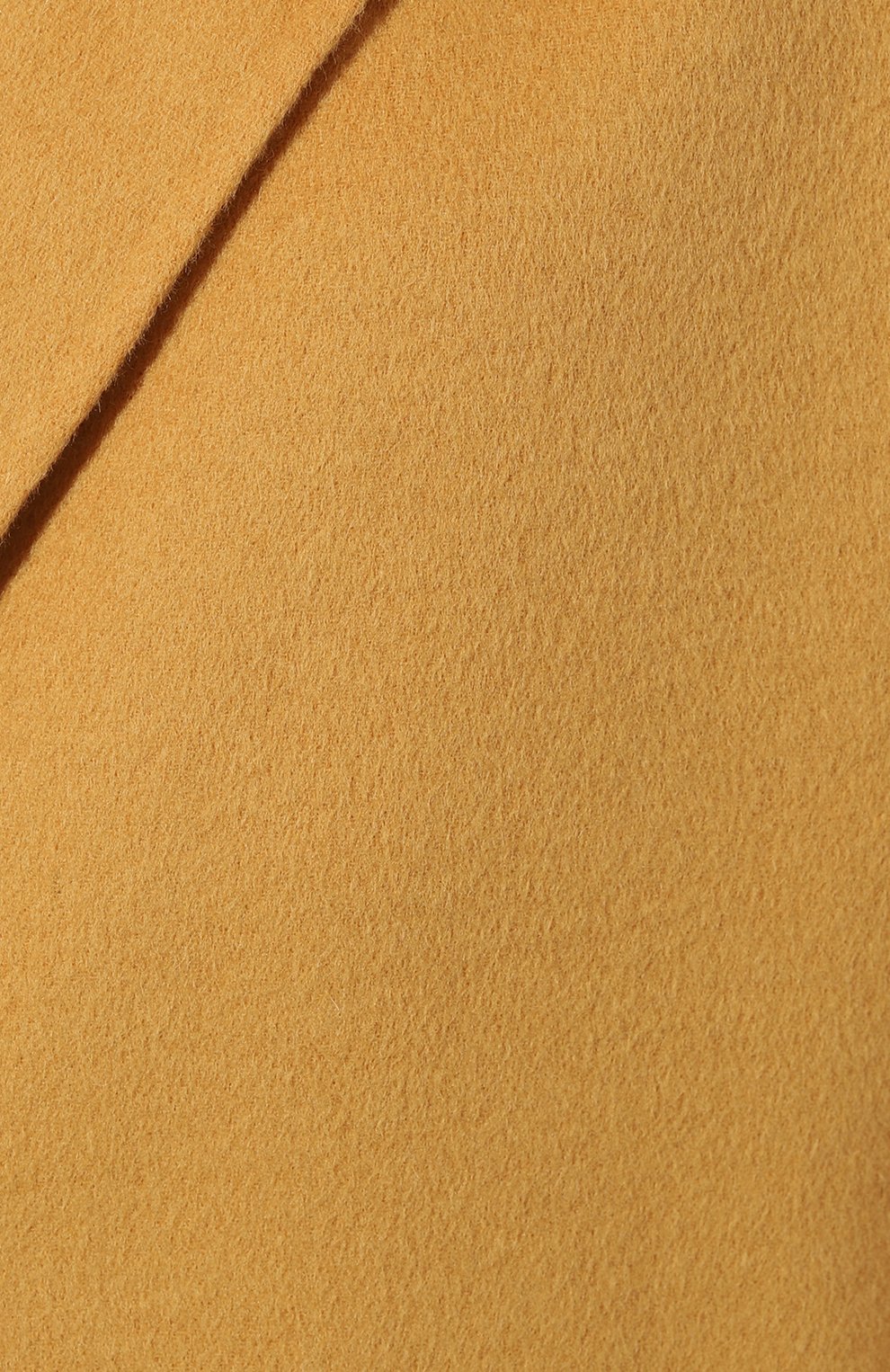 Женское пальто BOSS желтого цвета, арт. 50495269 | Фото 5 (Материал внешний: Шерсть; Рукава: Длинные; Длина (верхняя одежда): До колена; Материал сплава: Проставлено; 1-2-бортные: Однобортные; Драгоценные камни: Проставлено; Стили: Кэжуэл)