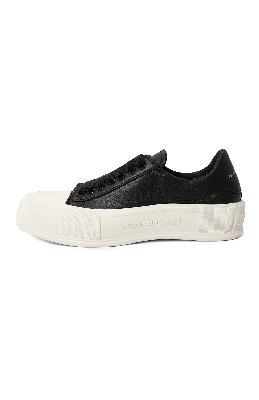 Кожаные кеды Deck Plimsoll Alexander McQueen 697121/WIAB6 Фото 4