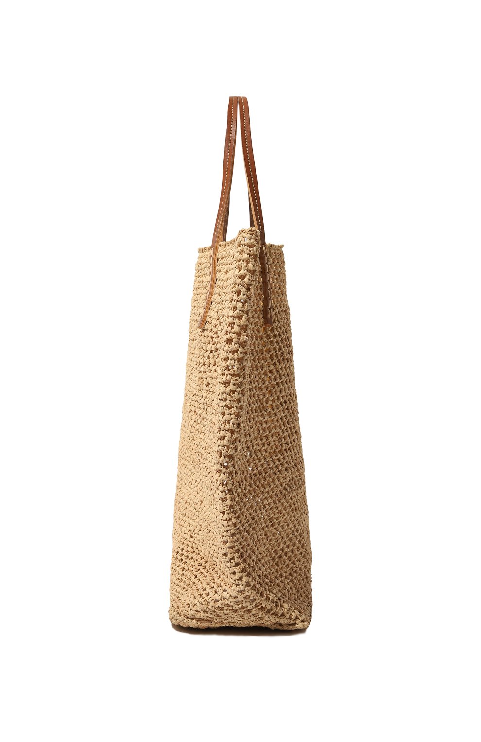 Женская сумка SANS-ARCIDET светло-бежевого цвета, арт. BEBY BAG LACY-C/L | Фото 4 (Материал сплава: Проставлено; Материал: Растительное волокно; Драгоценные камни: Проставлено; Размер: large)