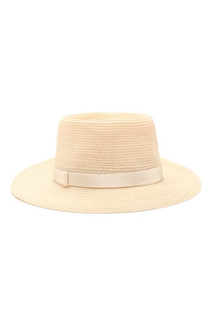 Женская соломенная шляпа INVERNI бежевого цвета, арт. 4865CC | Фото 1 (Материал: Растительное волокно)