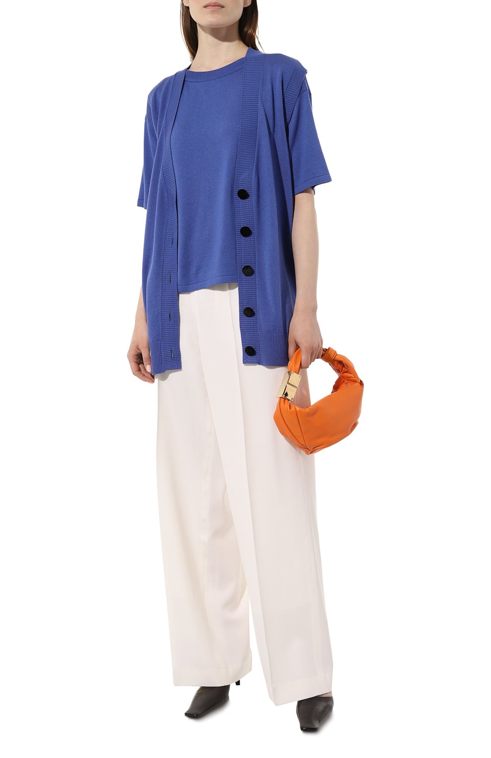 Женский сумка domino hobo mini BORBONESE оранжевого цвета, арт. 924027 | Фото 7 (Сумки-технические: Сумки-шопперы; Материал: Натуральная кожа)