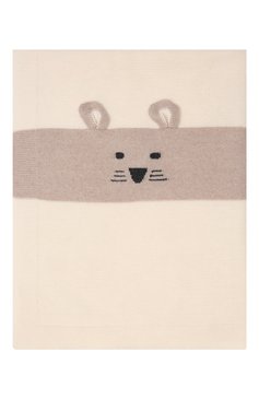 Детского шерстяное одеяло BABY T кремвого цвета, арт. 21AI152C0 | Фото 4 (Материал: Текстиль, Шерсть)