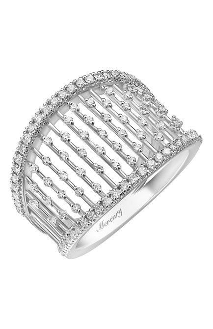 Женские кольцо MERCURY бесцветного цвета, арт. MR25458/WG/LG | Фото 1 (Материал сплава: Белое золото; Драгоценные камни: Бриллианты)