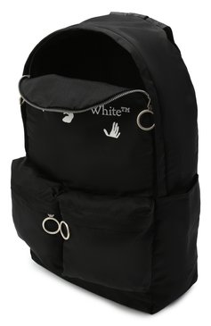 Мужской текстильный рюкзак OFF-WHITE черного цвета, арт. 0MNB003E20FAB0011001 | Фото 4 (Ремень/цепочка: На ремешке; Материал: Текстиль; Стили: Кэжуэл; Размер: large)