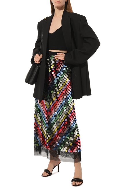 Женская юбка с отделкой пайетками GUCCI разноцветного цвета, арт. 680278 ZAIBZ | Фото 2 (Материал внешний: Синтетический материал, Вискоза; Длина Ж (юбки, платья, шорты): Макси)