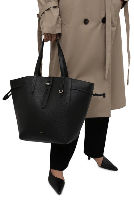 Женский сумка-тоут furla net FURLA черного цвета, арт. BZO5FUA/HSF000 | Фото 2 (Материал: Натуральная кожа; Сумки-технические: Сумки-шопперы; Размер: medium)