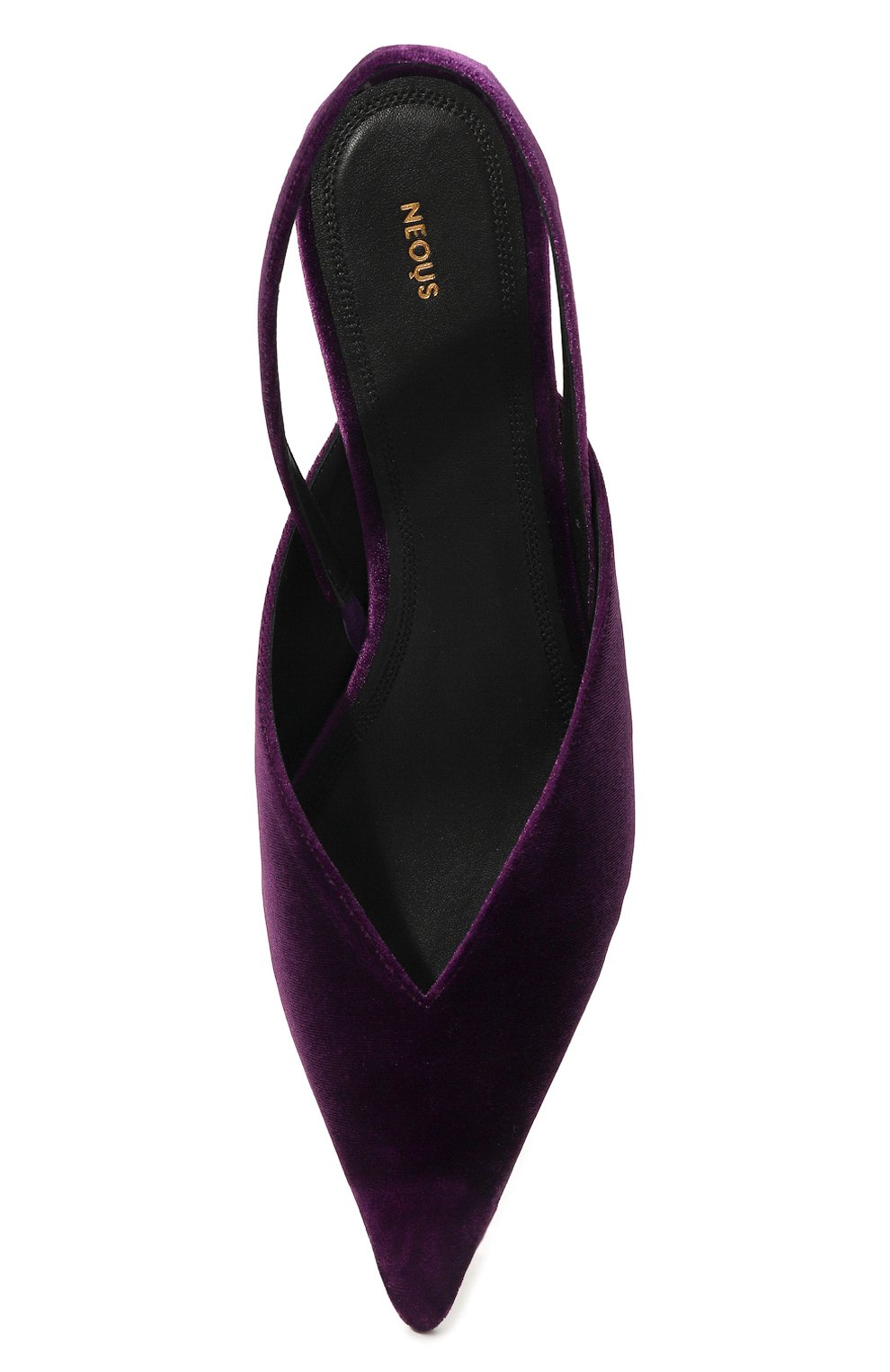 Женские текстильные туфли irena NEOUS фиолетового цвета, арт. 00367V26 | Фото 6 (Материал внешний: Текстиль; Каблук высота: Низкий; Материал внутренний: Натуральная кожа; Подошва: Плоская; Каблук тип: Kitten heel)