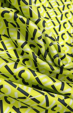Женский шелковый платок KENZO желтого цвета, арт. FB58EW320PFN | Фото 4 (Принт: С принтом; Материал: Текстиль, Шелк)