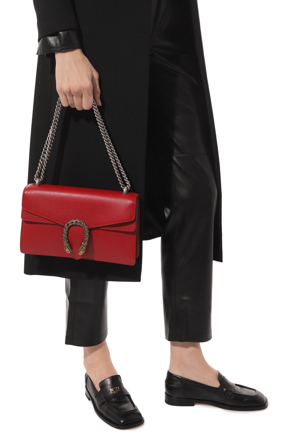 Женская сумка dionysus small GUCCI красного цвета, арт. 400249 CAOGX | Фото 2 (Сумки-технические: Сумки через плечо; Материал: Натуральная кожа; Размер: small)