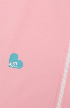 Детский спальный комбинезон LOVE TO DREAM розового цвета, арт. L10 01 001 PK M | Фото 3 (Материал внешний: Хлопок; Ростовка одежда: 6 мес | 68 см)