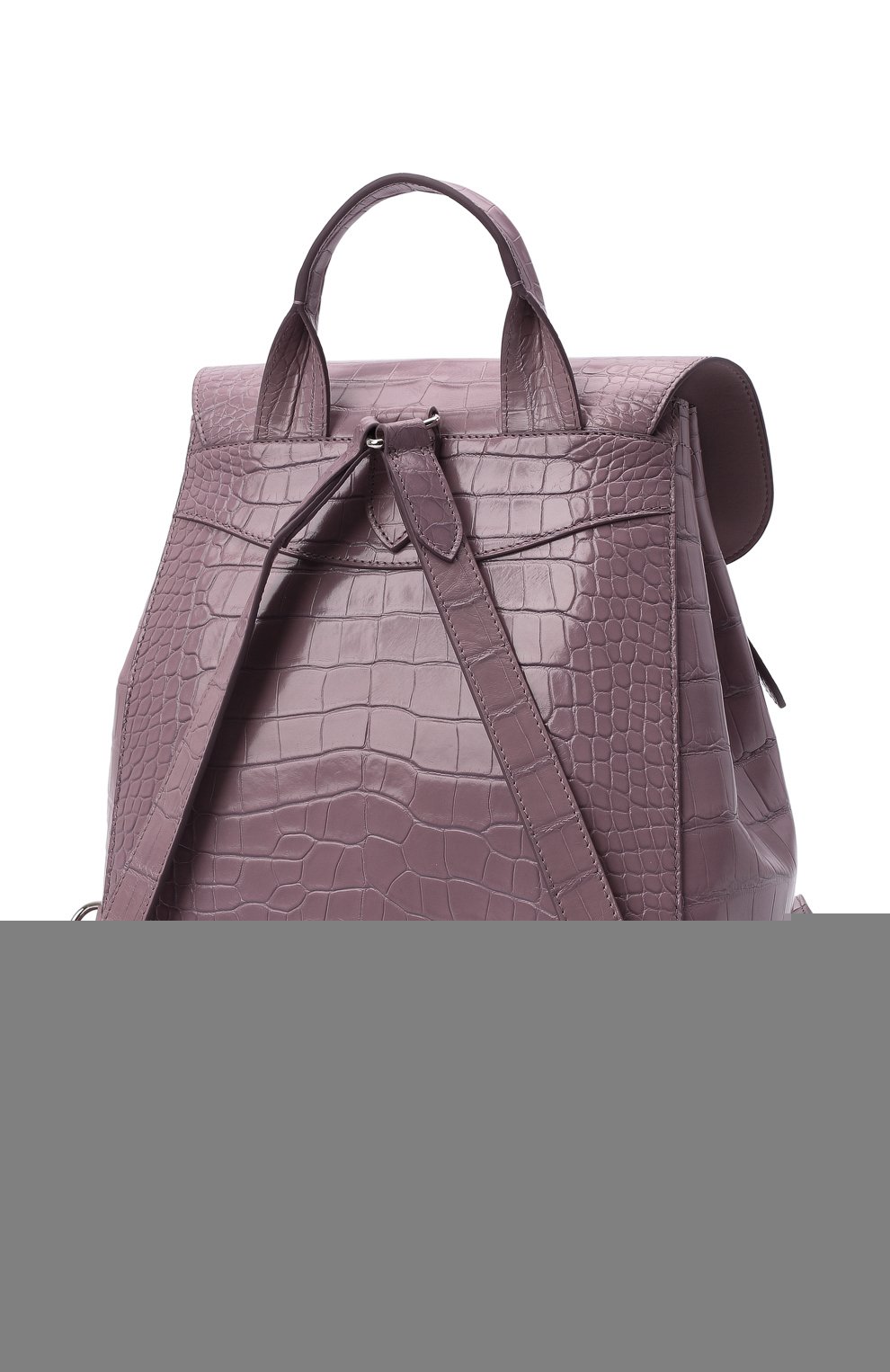 Женский рюкзак ricky из кожи аллигатора RALPH LAUREN светло-розового цвета, арт. 435867829/AMIS | Фото 4 (Материал: Экзотическая кожа; Размер: medium; Стили: Кэжуэл)