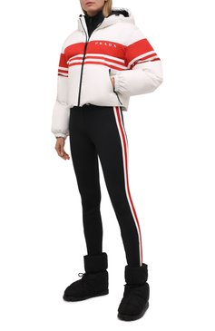 Женская утепленная куртка PRADA разноцветного цвета, арт. 29R698-10UY-F0970-212 | Фото 2 (Кросс-КТ: Куртка, Утепленный, лыжи; Рукава: Длинные; Материал внешний: Синтетический материал; Стили: Спорт-шик; Длина (верхняя одежда): Короткие)