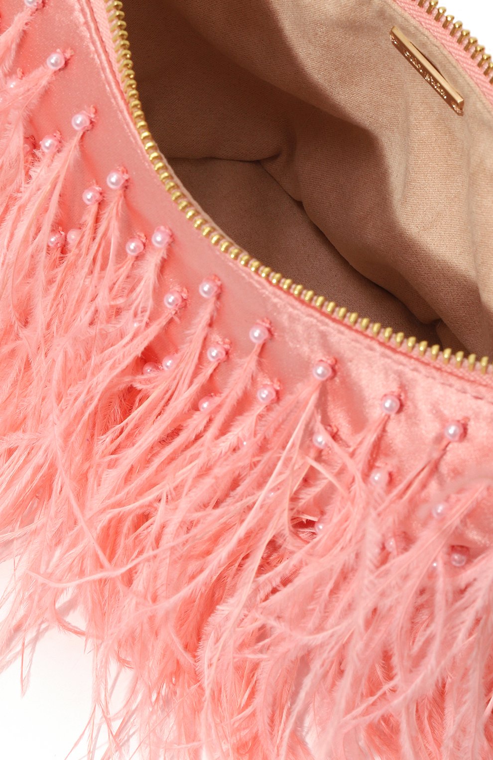 Женская сумка gia CULT GAIA розового цвета, арт. SH1172FE | Фото 5 (Сумки-технические: Сумки top-handle; Материал сплава: Проставлено; Размер: mini; Материал: Текстиль; Драгоценные камни: Проставлено)