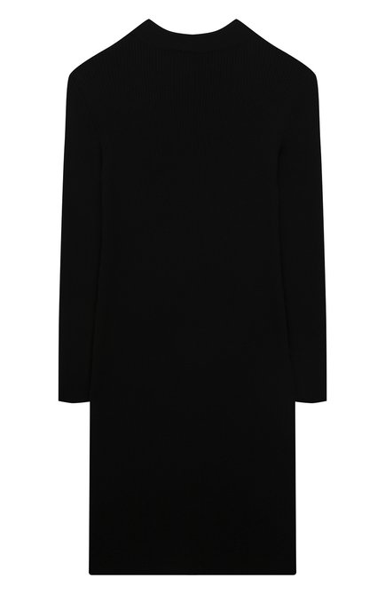 Детское шерстяное платье BALMAIN черного цвета, арт. 6P1270 | Фото 2 (Рукава: Длинные; Материал внешний: Шерсть; Ростовка одежда: 10 - 11 лет | 140 - 146см, 13 - 15 лет | 158 см, 16 лет | 164 см, 8 лет | 128 см)