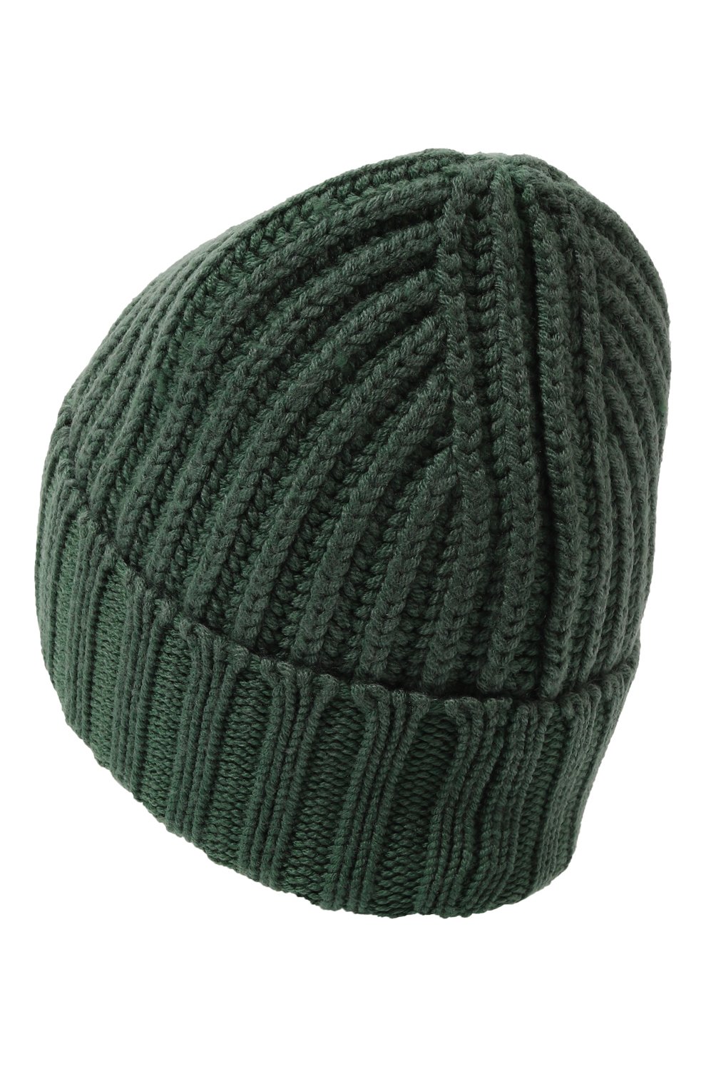 Мужская шерстяная шапка HERON PRESTON зеленого цвета, арт. HMLC007F23KNI001 | Фото 2 (Материал: Текстиль, Шерсть; Кросс-КТ: Трикотаж; Материал сплава: Проставлено; Нос: Не проставлено)