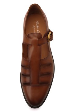 Мужские кожаные сандалии RALPH LAUREN коричневого цвета, арт. 801867558 | Фото 6 (Материал внутренний: Натуральная кожа; Материал сплава: Проставлено; Нос: Не проставлено)