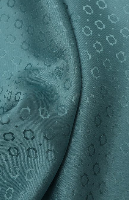 Мужской шелковый платок STEFANO RICCI бирюзового цвета, арт. FZSR7/0800 | Фото 2 (Материал сплава: Проставлено; Материал: Шелк, Текстиль; Нос: Не проставлено)