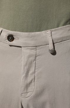 Мужские брюки CANALI светло-серого цвета, арт. 93630/PT00942 | Фото 5 (Длина (брюки, джинсы): Стандартные; Случай: Повседневный; Материал внешний: Хлопок, Лиоцелл, Растительное волокно; Стили: Кэжуэл)