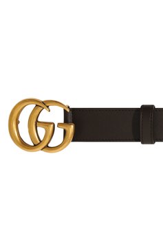 Мужской кожаный ремень GUCCI темно-коричневого цвета, арт. 414516 AP00T | Фото 4 (Случай: Повседневный; Материал: Натуральная кожа)