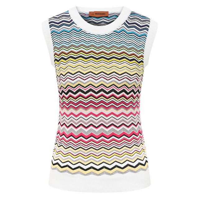 Топ из хлопка и вискозы Missoni DS23SK0X-BK022H