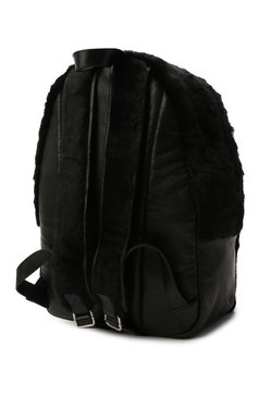 Женский рюкзак YVES SALOMON черного цвета, арт. 22WAA305XXLALB | Фото 3 (Материал: Натур альный мех; Стили: Кэжуэл; Размер: large)