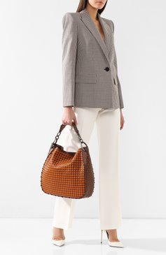 Женская сумка loop BOTTEGA VENETA оранжевого цвета, арт. 549801/VC0M8 | Фото 2 (Сумки-технические: Сумки top-handle; Материал: Натуральная кожа; Материал сплава: Проставлено, Проверено; Статус проверки: Проверено, Проверена категория; Драгоценные камни: Проставлено; Размер: large)