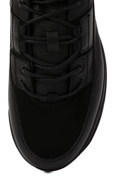 Мужские кожаные кроссовки DOUCAL'S черного цвета, арт. DU2902JUSTPM533NN00 | Фото 5 (Материал утеплителя: Натуральный мех; Стили: Классический; Подошва: Массивная)