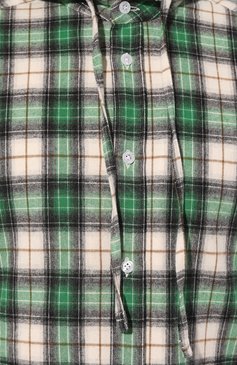 Мужская хлопковая рубашка SONRISA зеленого цвета, арт. ILS118F./U7141 | Фото 5 (Манжеты: На пуговицах; Принт: Клетка; Воротник: С капюшоном; Рукава: Длинные; Случай: Повседневный; Длина (для топов): Стандартные; Материал сплава: Проставлено; Материал внешний: Хлопок; Драгоценные камни: Проставлено; Стили: Кэжуэл)