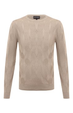 Мужской джемпер EMPORIO ARMANI бежевого цвета, арт. 6R1MYC/1MFDZ | Фото 1 (Мужское Кросс-КТ: Джемперы; Рукава: Длинные; Материал внешний: Синтетический материал, Лиоцелл, Растительное волокно; Длина (для топов): Стандартные; Принт: С принтом; Материал сплава: Проставлено; Драгоценные камни: Проставлено; Вырез: Круглый; Стили: Кэжуэл)