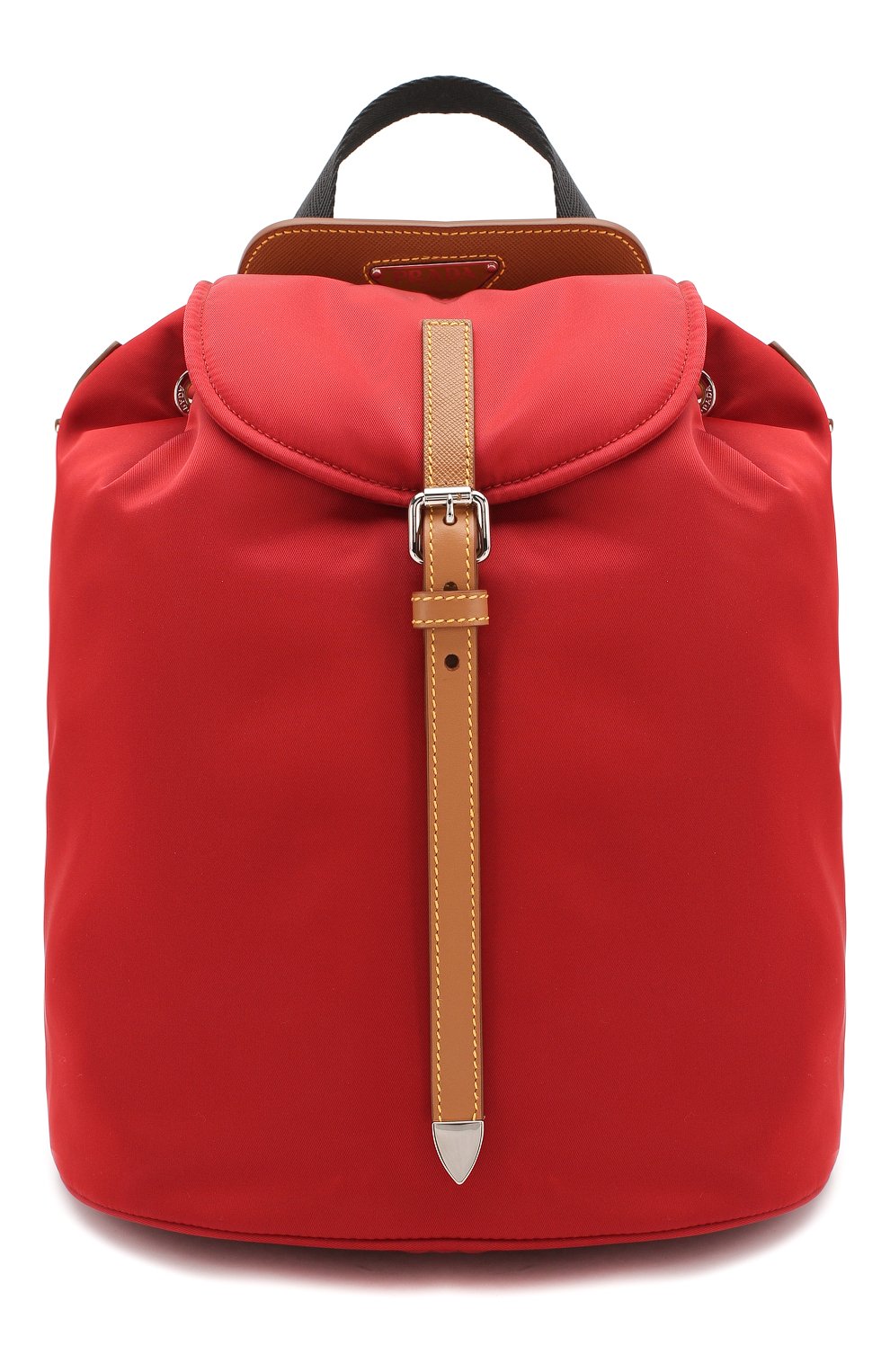 Женский рюкзак PRADA красного цвета, арт. IBZ064-V44-F0LLS-OOO | Фото 1 (Региональные ограничения белый список (Axapta Mercury): RU; Материал: Текстиль; Размер: large)