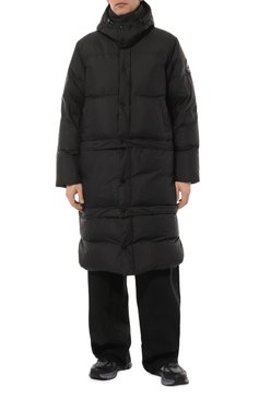 Мужская утепленная куртка ACUPUNCTURE черного цвета, арт. M114U51270111 | Фото 3 (Застежка: Молния; Рукава: Длинные; Материал внешний: Синтетический материал; Стили: Гранж, Кэжуэл; Мужское Кросс-КТ: утепленные куртки; Материал сплава: Проставлено; Материал подклада: Синтетический материал; Длина (верхняя одежда): Длинные; Драгоценные камни: Проставлено)
